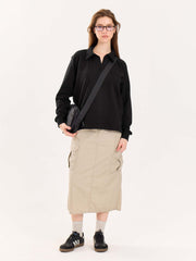 Black Terry Polo Tee